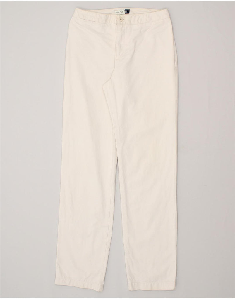 GAP Womens Straight Casual Trousers US 8 Medium W28 L32 White Cotton | Vintage Gap | Thrift | Second-Hand Gap | Used Clothing | Messina Hembry 