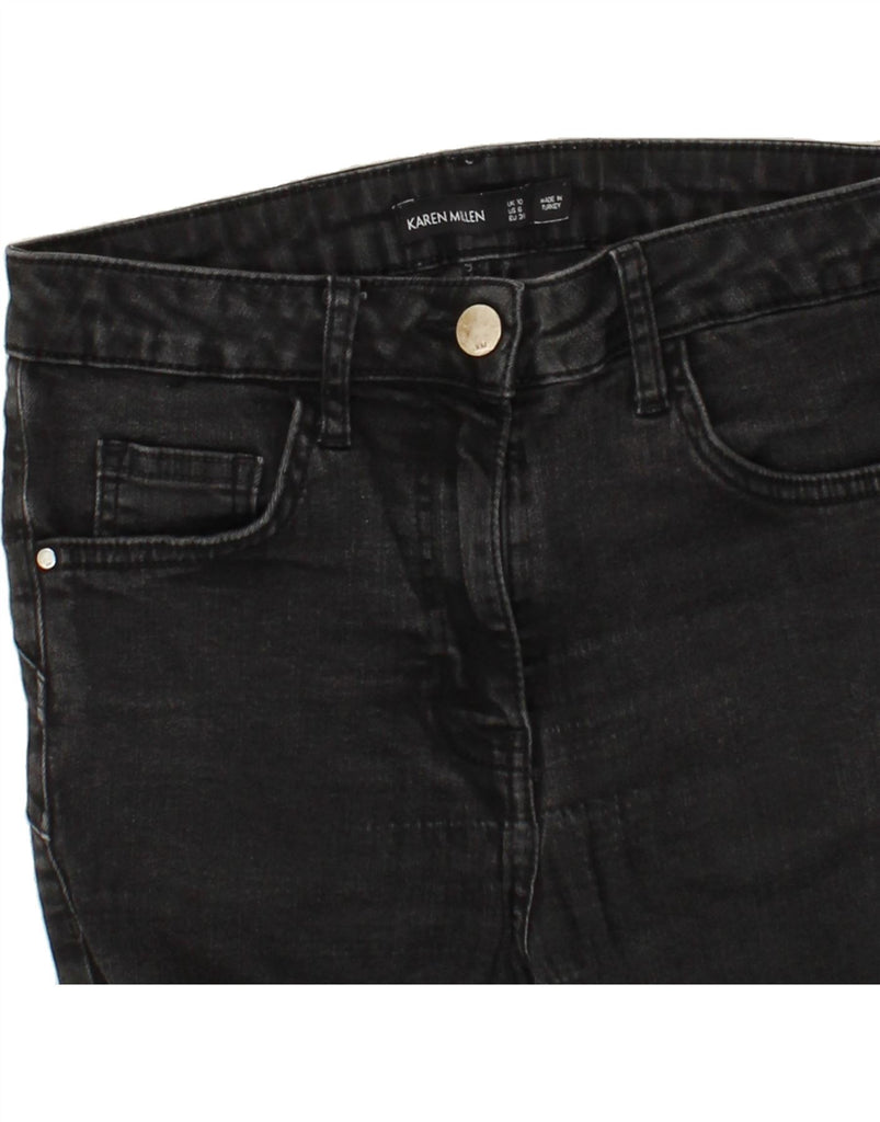 KAREN MILLEN Womens Skinny Jeans UK 10 Small W26 L28 Black Cotton Vintage Karen Millen and Second-Hand Karen Millen from Messina Hembry 