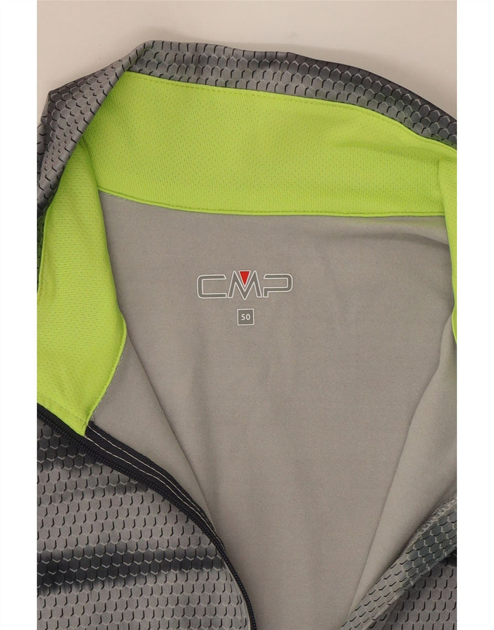 CMP Mens Zip Neck Pullover Tracksuit Top IT 50 Medium Grey Striped Vintage CMP and Second-Hand CMP from Messina Hembry 