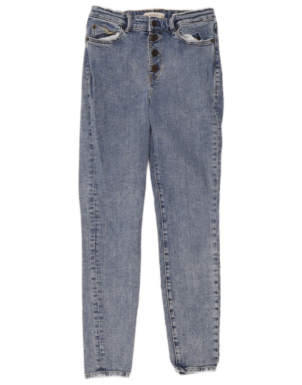 Guess Womens High Waist Skinny Jeans W26 L28 Blue