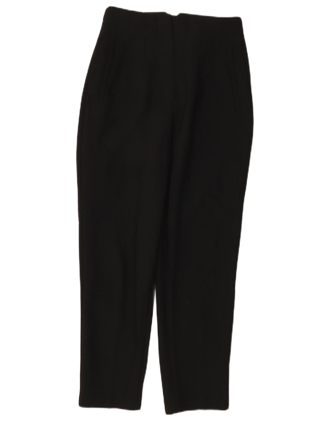 Zara Womens Tapered Chino Trousers Small W26 L27 Black Polyester