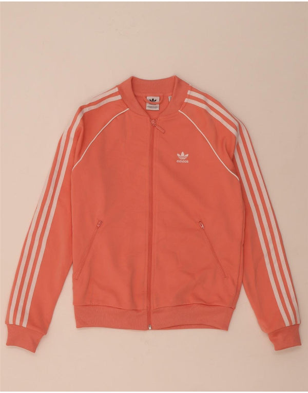Adidas Womens Tracksuit Top Jacket UK 8 Small Pink