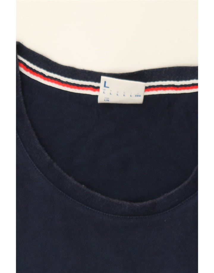 REEBOK Mens T-Shirt Top Large Navy Blue Cotton Vintage Reebok and Second-Hand Reebok from Messina Hembry 