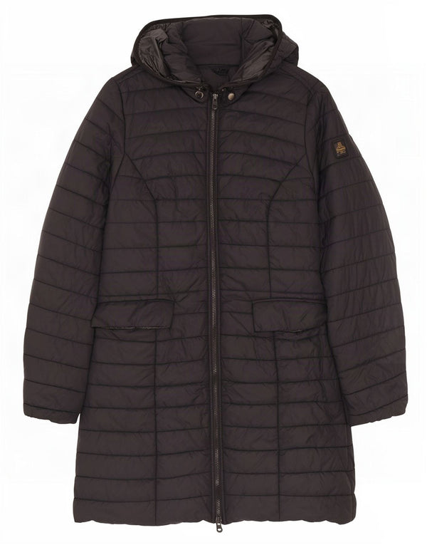 Refrigiwear Womens Hooded Padded Coat IT 48 Large Black Polyamide