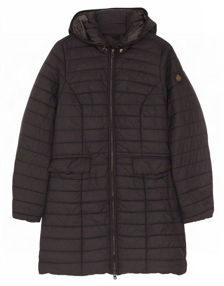 Refrigiwear Womens Hooded Padded Coat IT 48 Large Black Polyamide
