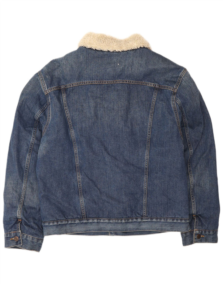 Wrangler Mens Denim Denim Jacket UK 40 Large Blue Cotton