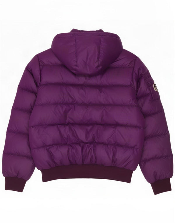 North Sails Womens Hooded Padded Jacket UK 16 Large Purple Polyamide