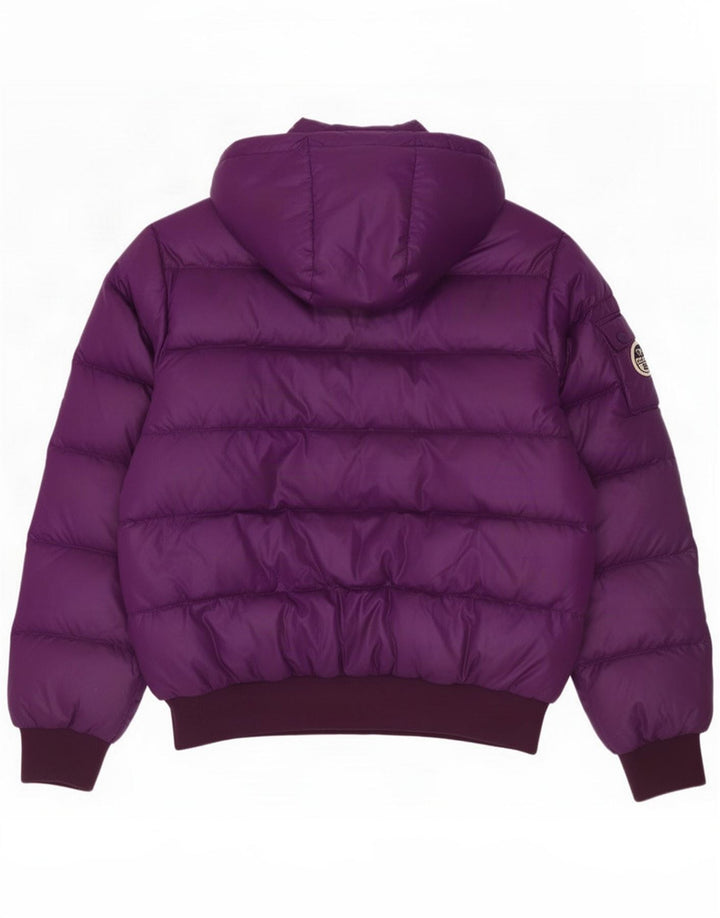 North Sails Womens Hooded Padded Jacket UK 16 Large Purple Polyamide