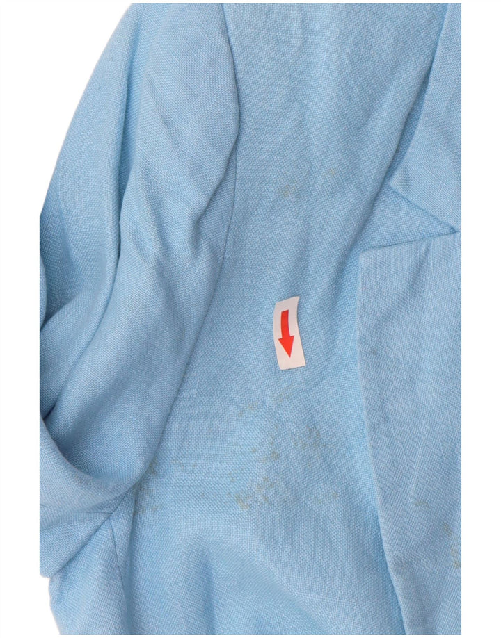 Zara Womens Open Blazer Jacket UK 18 XL Blue