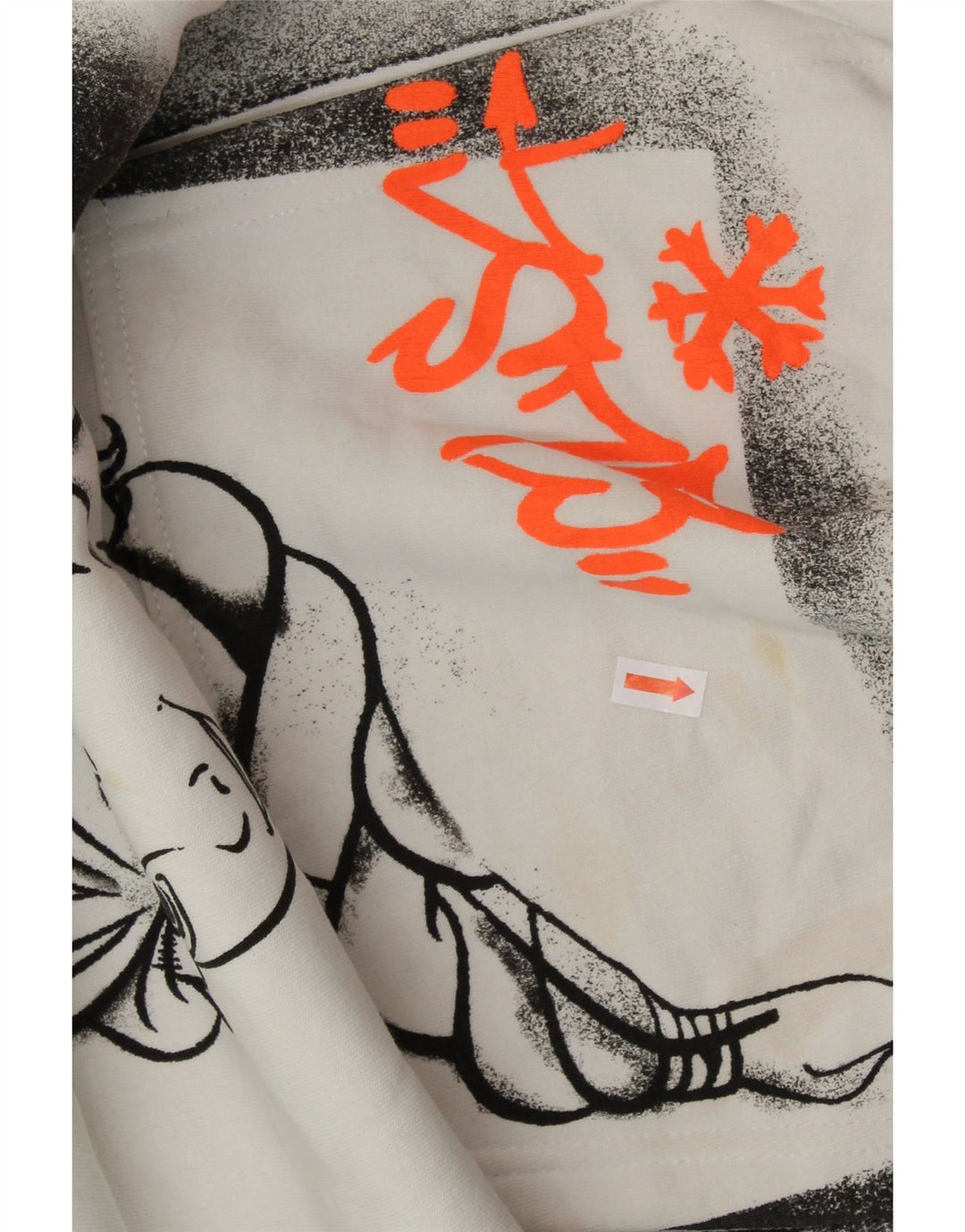 ZARA Womens Frozen Graphic Hoodie Jumper UK 10 Small White