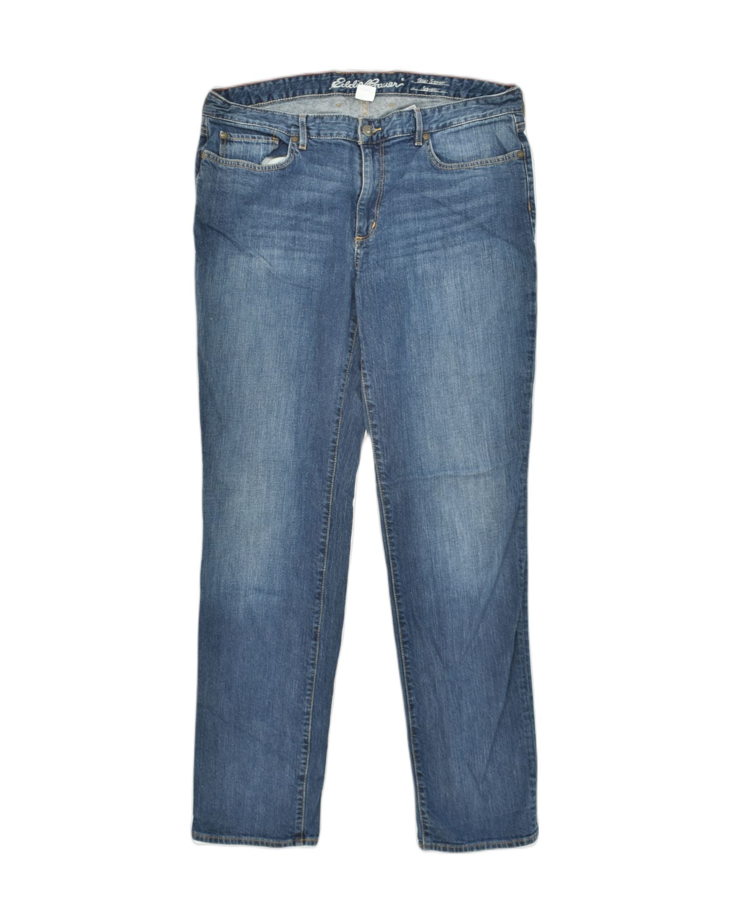 EDDIE BAUER Womens Straight Jeans US 16 2XL W36 L32 Blue Cotton, Vintage &  Second-Hand Clothing Online