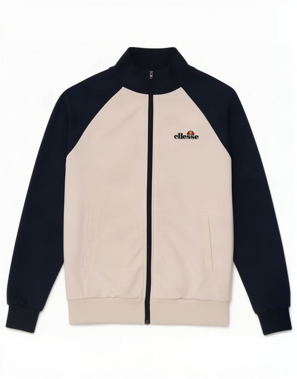 Ellesse Mens Tracksuit Top Jacket Large Navy Blue Colourblock Polyester