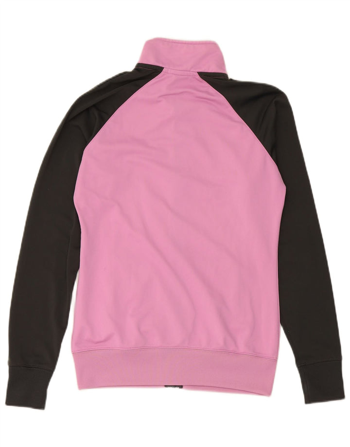 NIKE Womens Tracksuit Top Jacket UK 10 Small Pink Colourblock Polyester