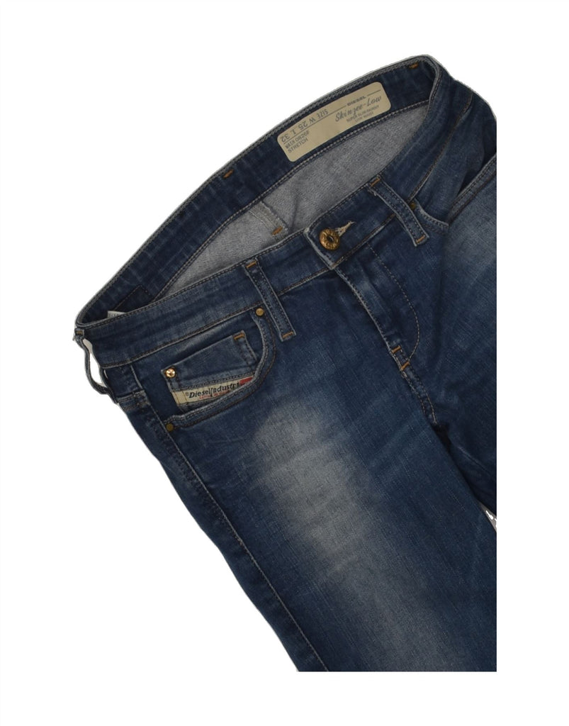 DIESEL Womens Low Waist Super Slim Skinny Jeans W25 L32  Navy Blue Cotton | Vintage Diesel | Thrift | Second-Hand Diesel | Used Clothing | Messina Hembry 