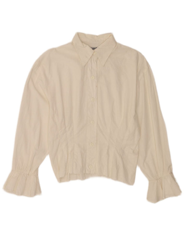 Avant Womens Long Sleeve Regular Fit Shirt UK 8 Small White Cotton