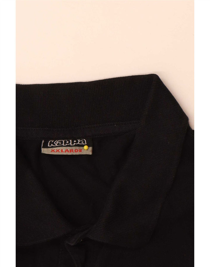 Kappa Mens Polo Shirt 2XL Black Cotton