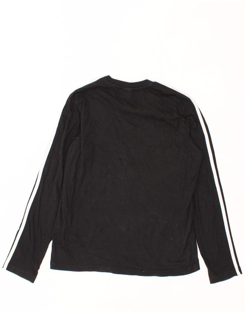 ADIDAS Womens Top Long Sleeve UK 12/14 Medium Black Cotton Vintage Adidas and Second-Hand Adidas from Messina Hembry 