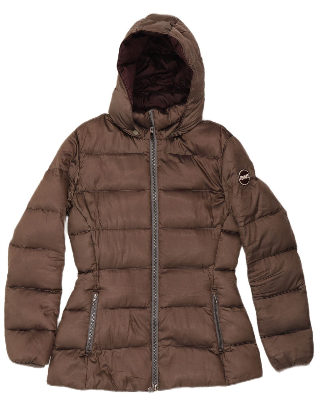 Colmar Womens Hooded Padded Jacket IT 46 Large Brown