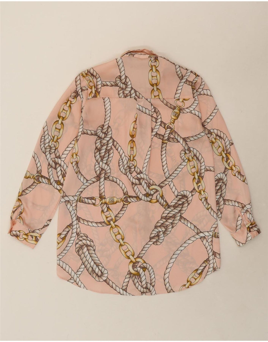 ZARA Womens Abstract Pattern Shirt Blouse UK 10 Small Pink Vintage Zara and Second-Hand Zara from Messina Hembry 