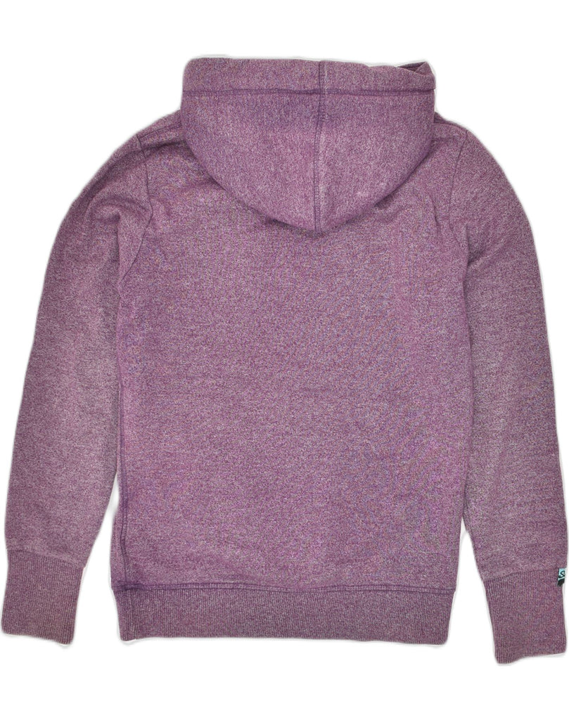 SUPERDRY Womens Graphic Hoodie Jumper UK 14 Medium Purple Cotton | Vintage Superdry | Thrift | Second-Hand Superdry | Used Clothing | Messina Hembry 