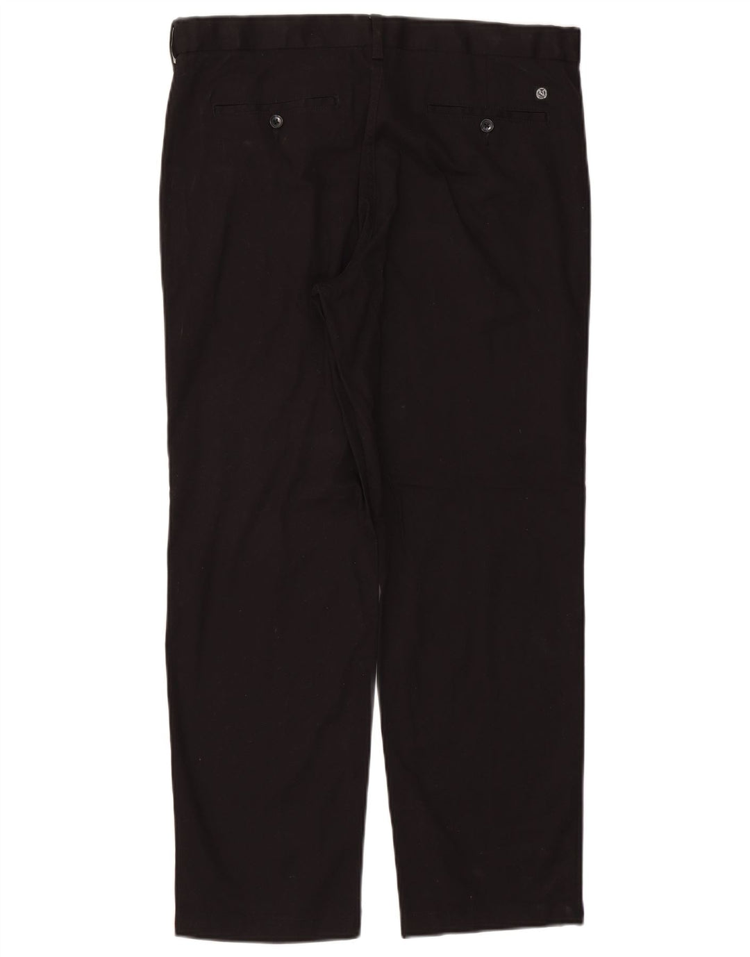 Marks & Spencer Mens Heritage Straight Chino Trousers W36 L29 Black Cotton