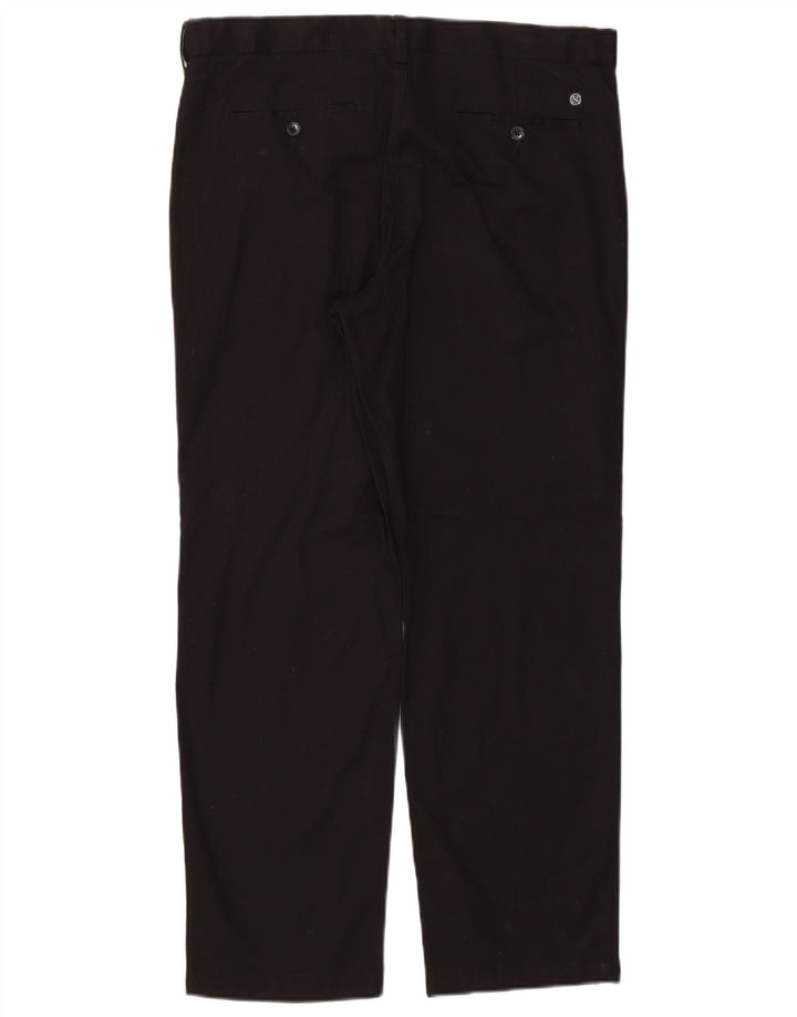Marks & Spencer Mens Heritage Straight Chino Trousers W36 L29 Black Cotton
