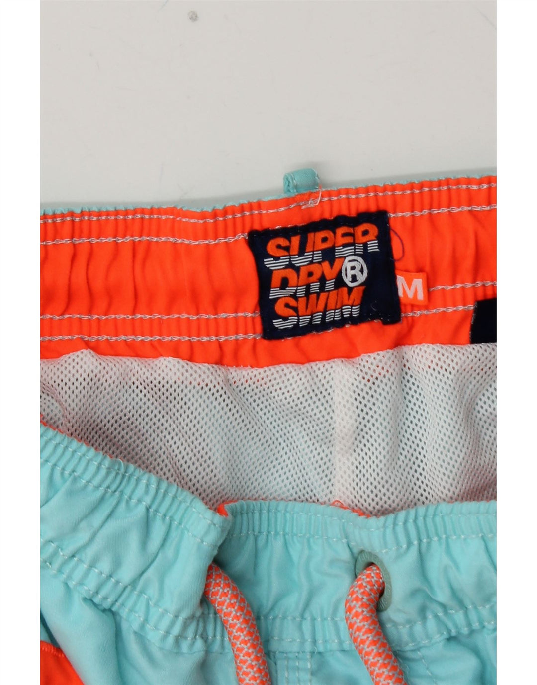 SUPERDRY Mens Graphic Swimming Shorts Medium  Turquoise Polyester