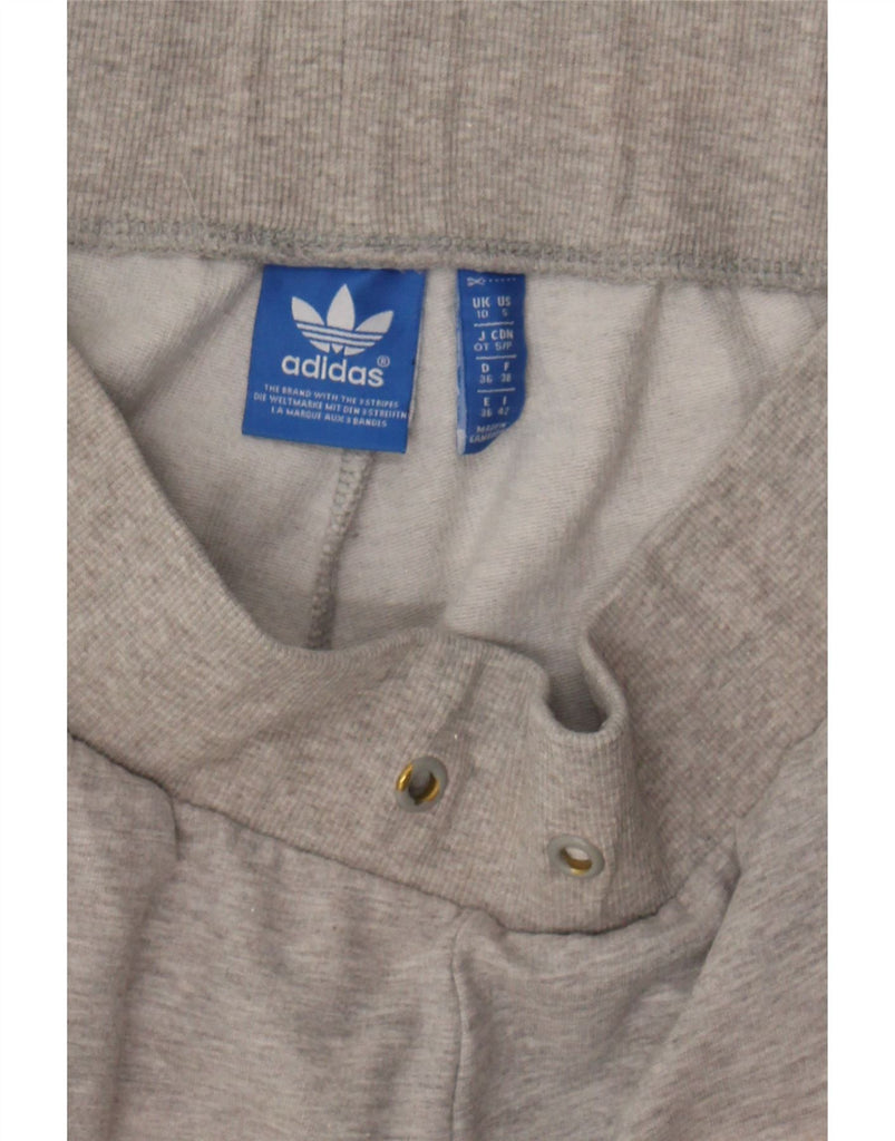 ADIDAS Womens Graphic Tracksuit Trousers UK 10 Small Grey Cotton Vintage Adidas and Second-Hand Adidas from Messina Hembry 