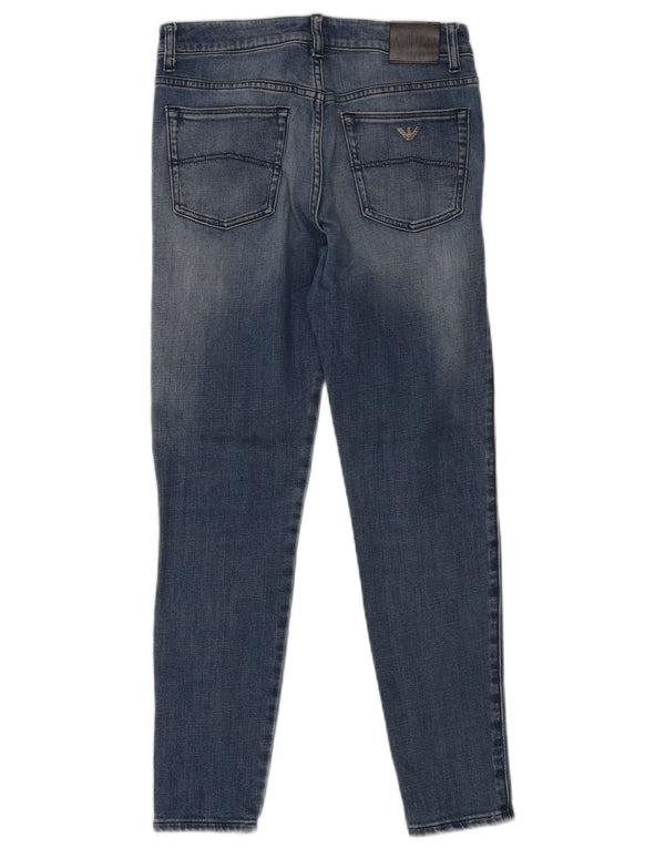 Armani Womens Mai Skinny Jeans W28 L28 Blue Cotton