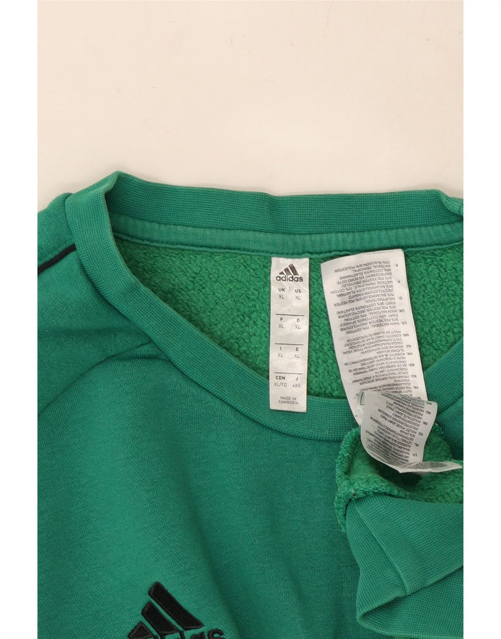 ADIDAS Mens Sweatshirt Jumper XL Turquoise Cotton