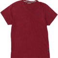 PIERRE CARDIN Womens T-Shirt Top UK 14 Medium Maroon Cotton