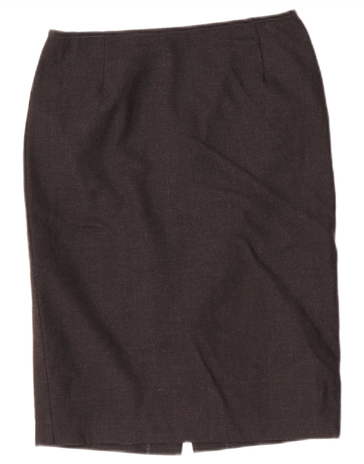 Luisa Spagnoli Womens Pencil Skirt IT 42 Medium W26  Grey Virgin Wool