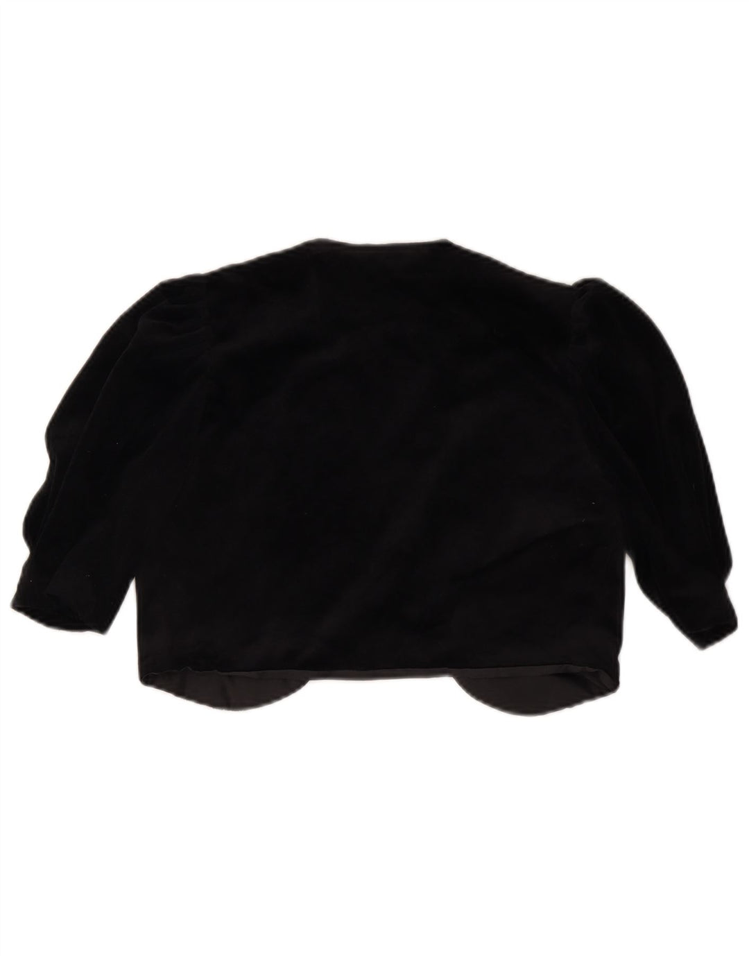 VINTAGE Womens Open Bolero Jacket IT 36 XS Black Triacetate