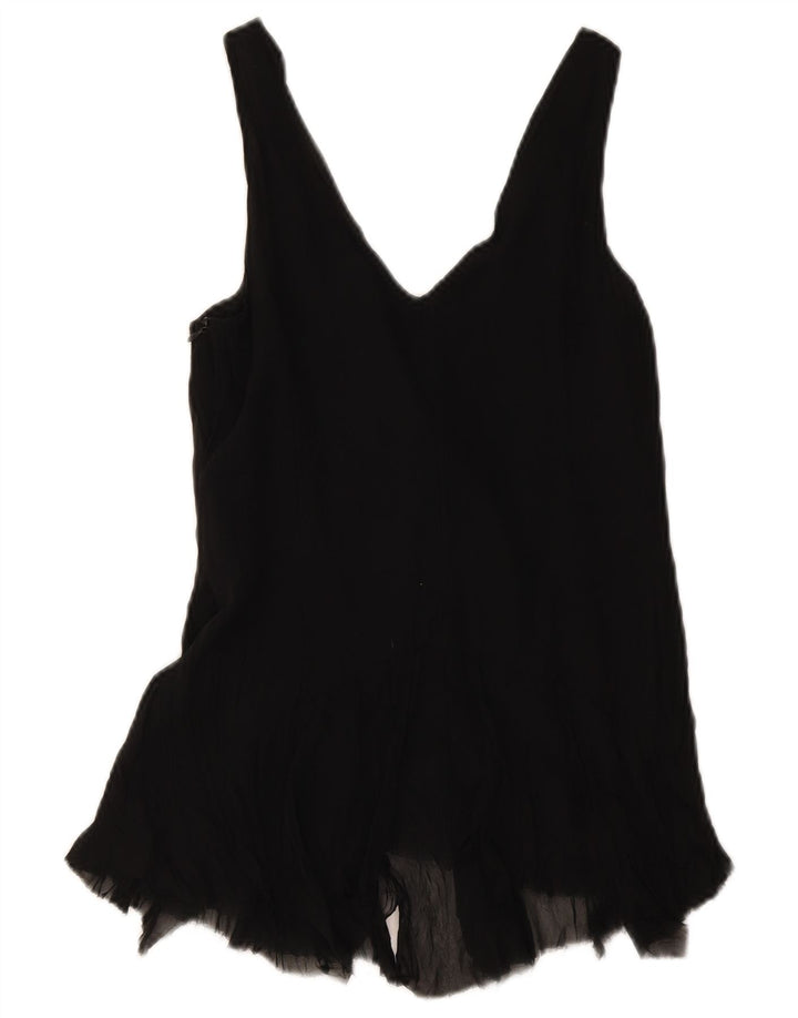 Penny Black Womens Crop Vest Top UK 10 Small  Black Silk