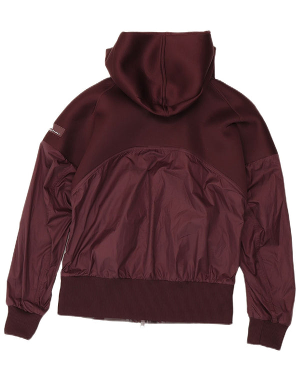 Adidas Womens Stella McCartney Zip Hoodie Sweater UK 10 Small Burgundy