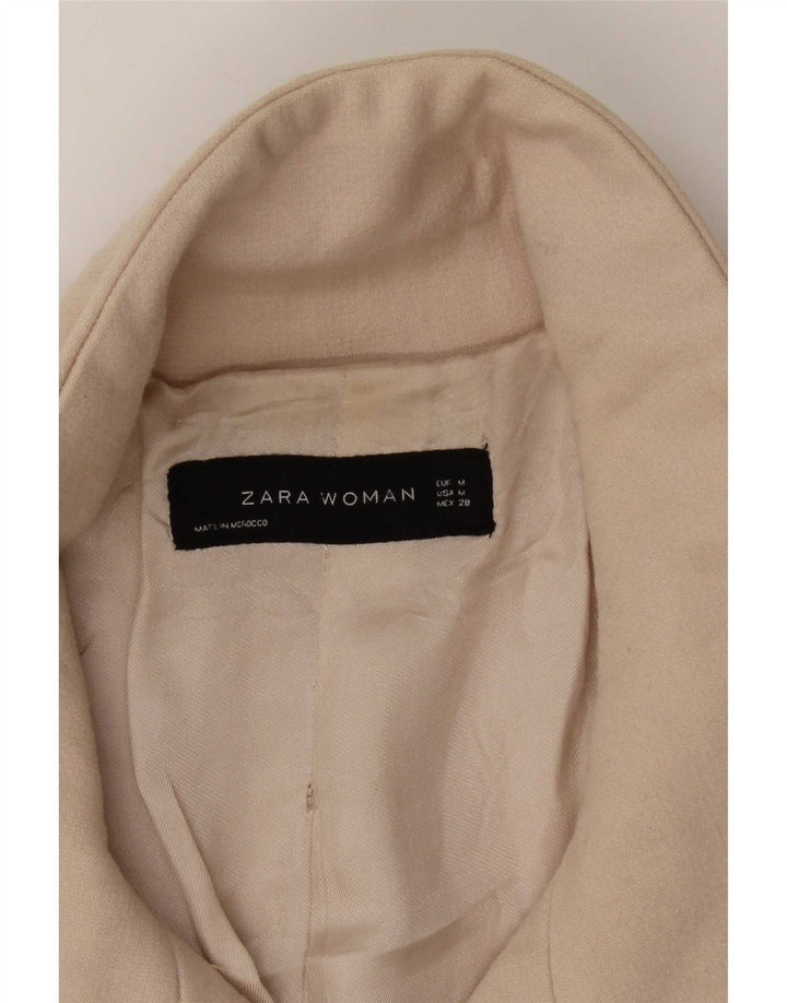 Zara Womens Overcoat UK 12 Medium Beige Wool