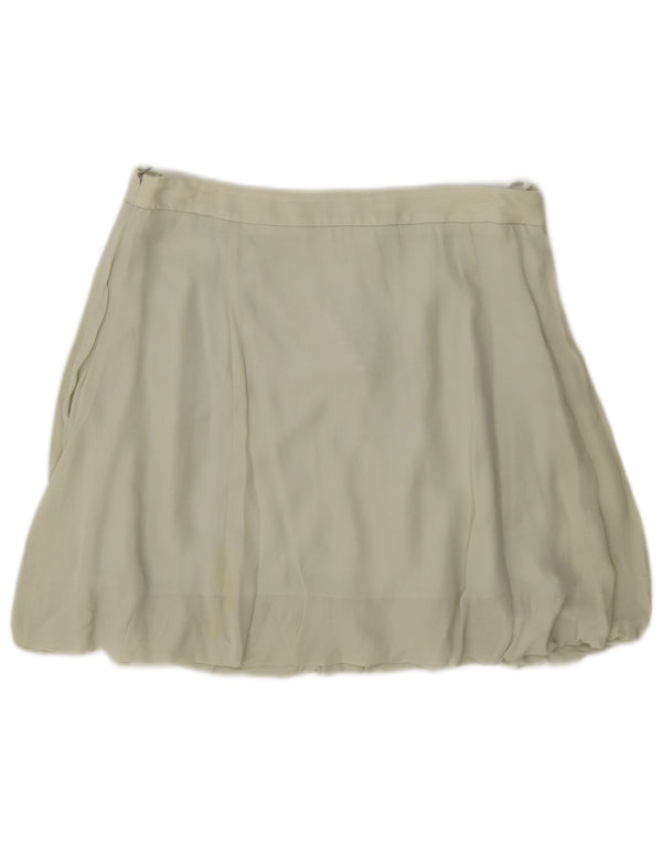 Emporio Armani Womens Mini Bubble Skirt IT 40 Small W27 Green Silk