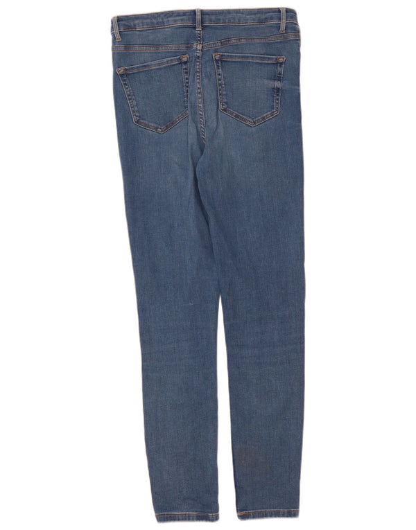 Marks & Spencer Womens Skinny Jeans UK 10 Small W27 L29 Blue Cotton