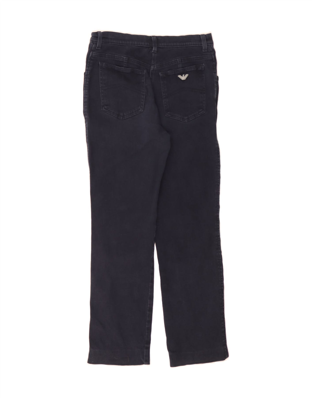 ARMANI Womens Straight Casual Trousers W30 L29 Navy Blue Vintage Armani and Second-Hand Armani from Messina Hembry 
