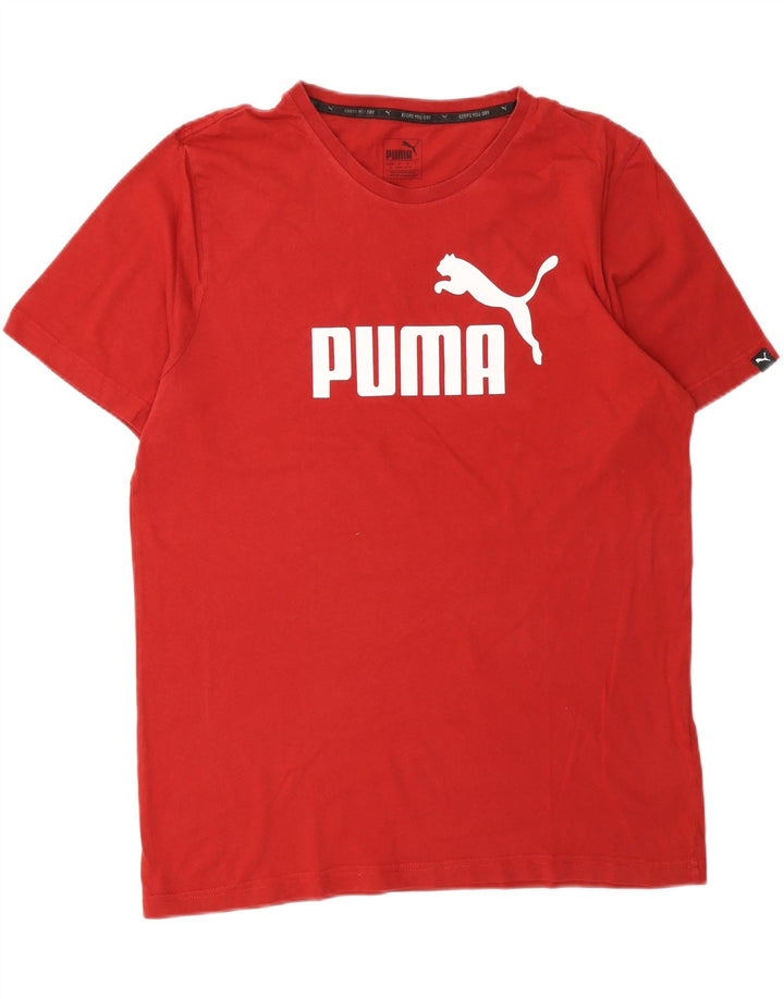 PUMA Mens Graphic T-Shirt Top Large Red Cotton Vintage Puma and Second-Hand Puma from Messina Hembry 
