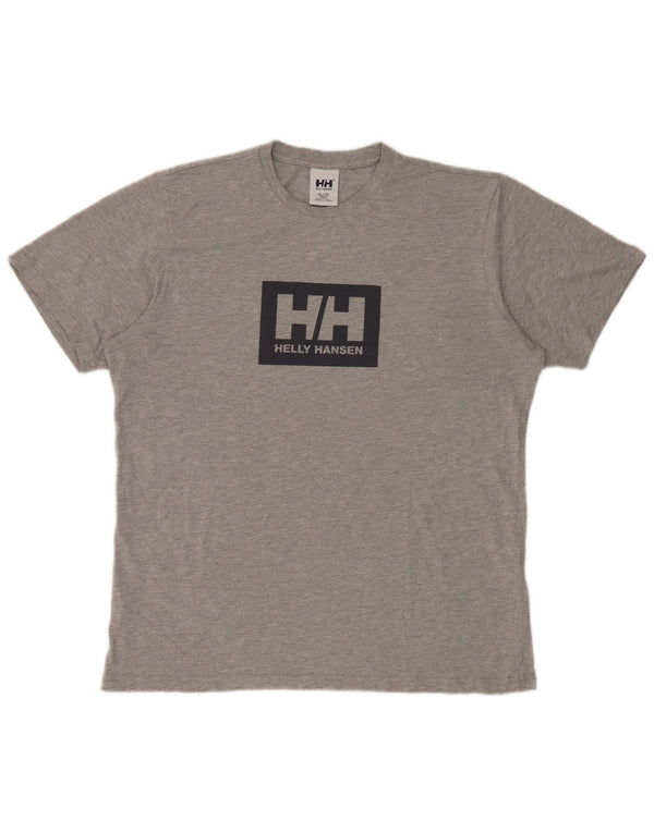 Helly Hansen Mens Graphic T-Shirt Top XL Grey Cotton