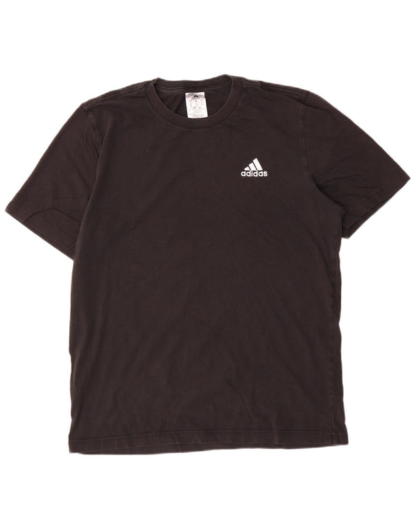 Adidas Mens T-Shirt Top Medium Black Cotton