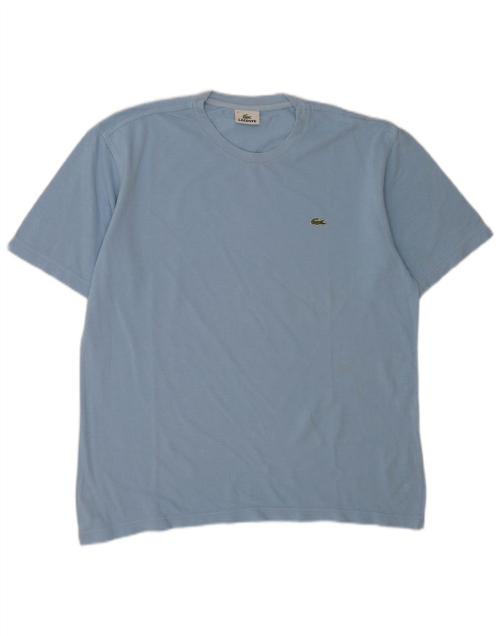 Lacoste Mens T-Shirt Top Size 4 Medium Blue Cotton