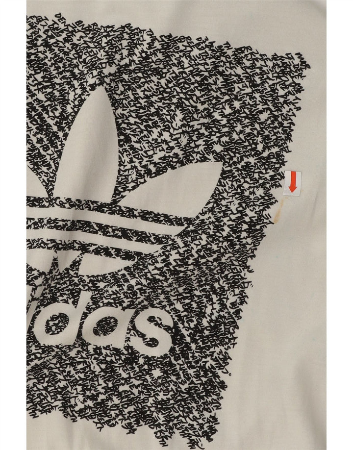 Adidas Mens Graphic T-Shirt Top Small White Cotton