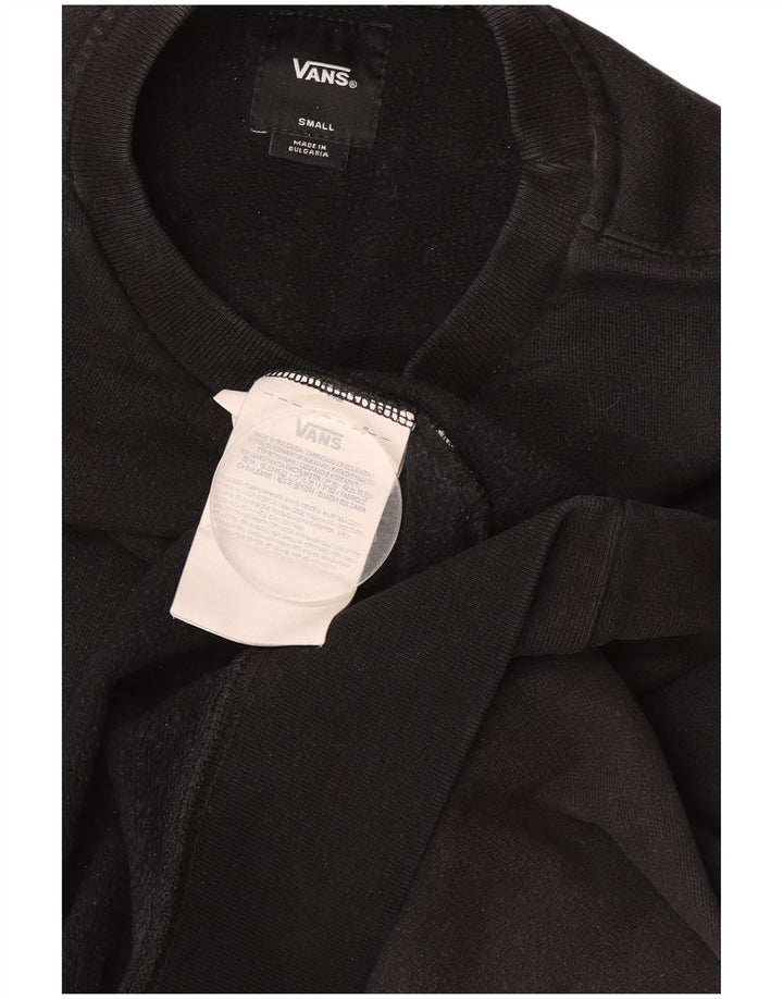 VANS Mens Graphic Sweatshirt Jumper Small Black Cotton