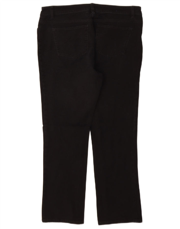 CHAPS Womens Petite Straight Casual Trousers US 10 Large W30 L27 Black