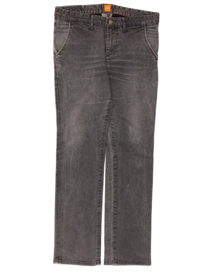 Hugo Boss Mens Straight Jeans  W32 L30 Grey