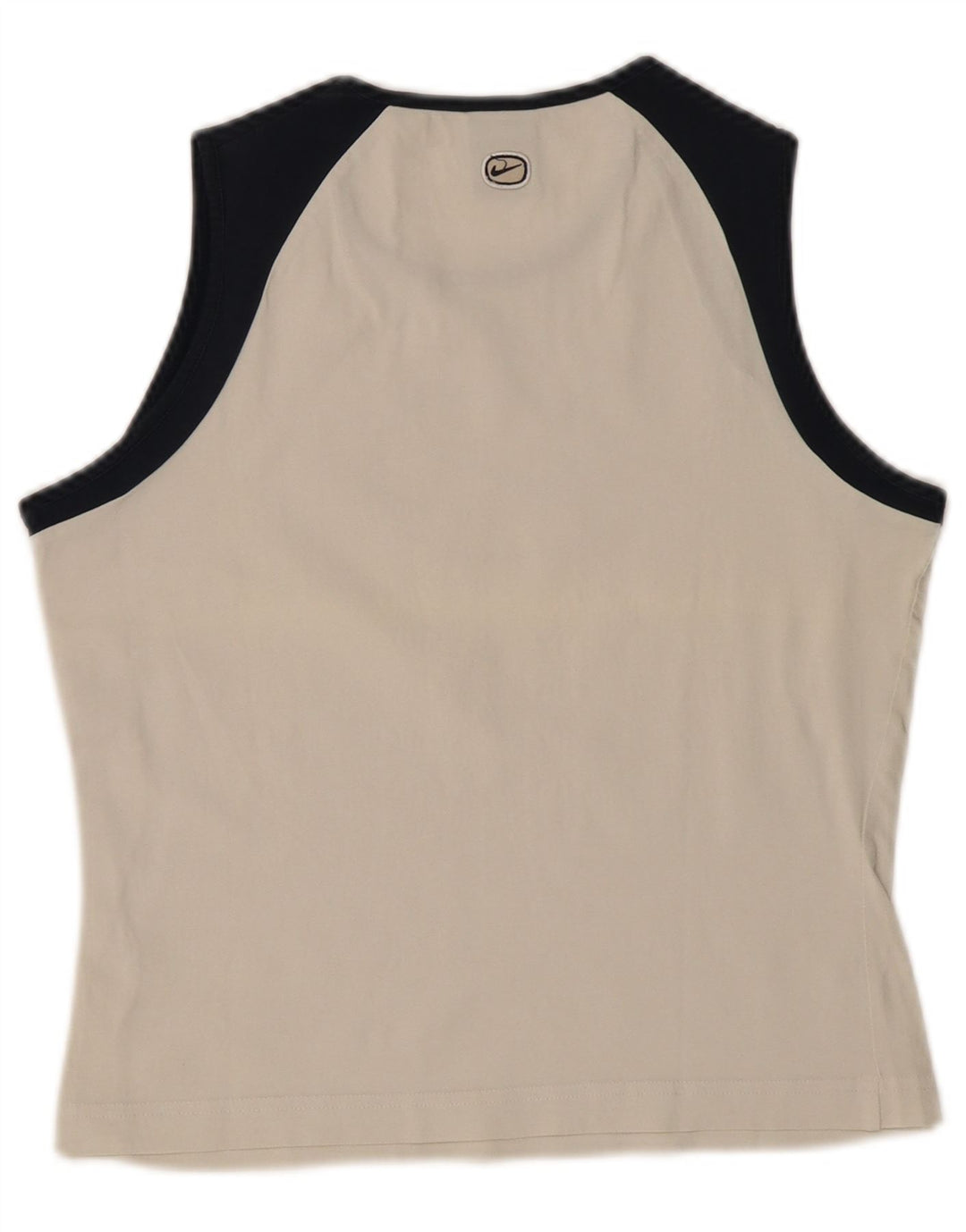 Nike Womens Crop Graphic Vest Top UK 10/12 Medium White Colourblock