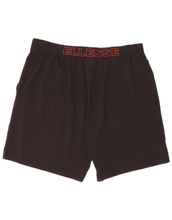 Ellesse Mens Graphic Sport Shorts Large Black Polyester