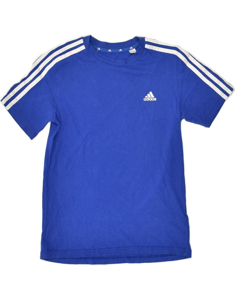 ADIDAS Boys T-Shirt Top 11-12 Years Blue Cotton | Vintage Adidas | Thrift | Second-Hand Adidas | Used Clothing | Messina Hembry 